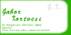 gabor kortvesi business card