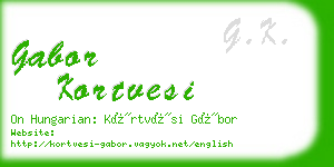 gabor kortvesi business card